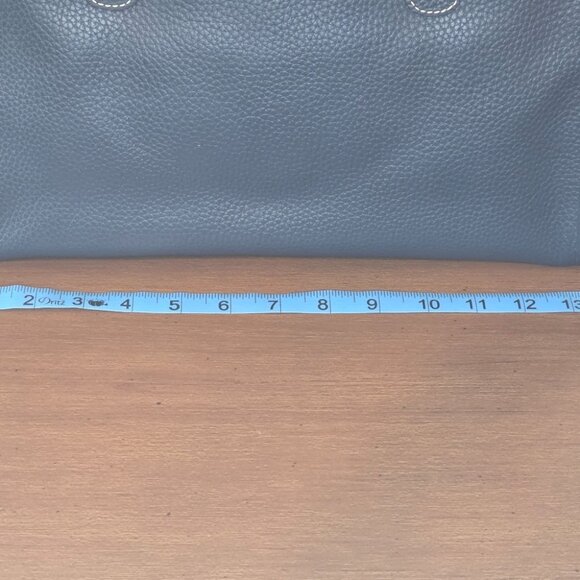 Dooney & Bourke Navy All-Weather Pebbled Leather Satchel With Adjustable Strap - Picture 5 of 13